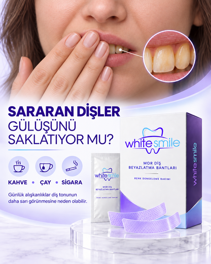 White Smile Mor Diş Beyazlatma Bandı