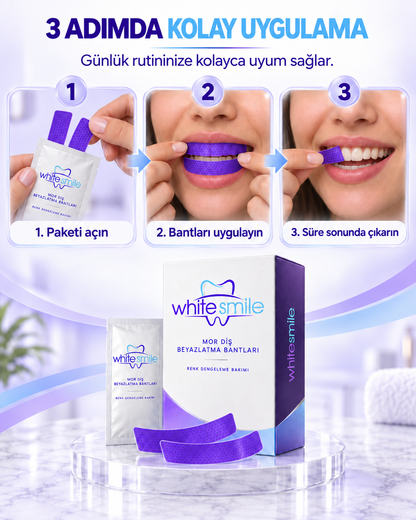 White Smile Mor Diş Beyazlatma Bandı