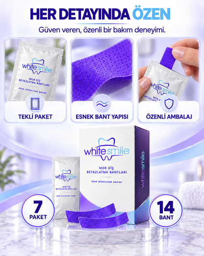 White Smile Mor Diş Beyazlatma Bandı