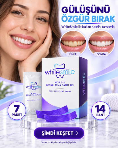 White Smile Mor Diş Beyazlatma Bandı